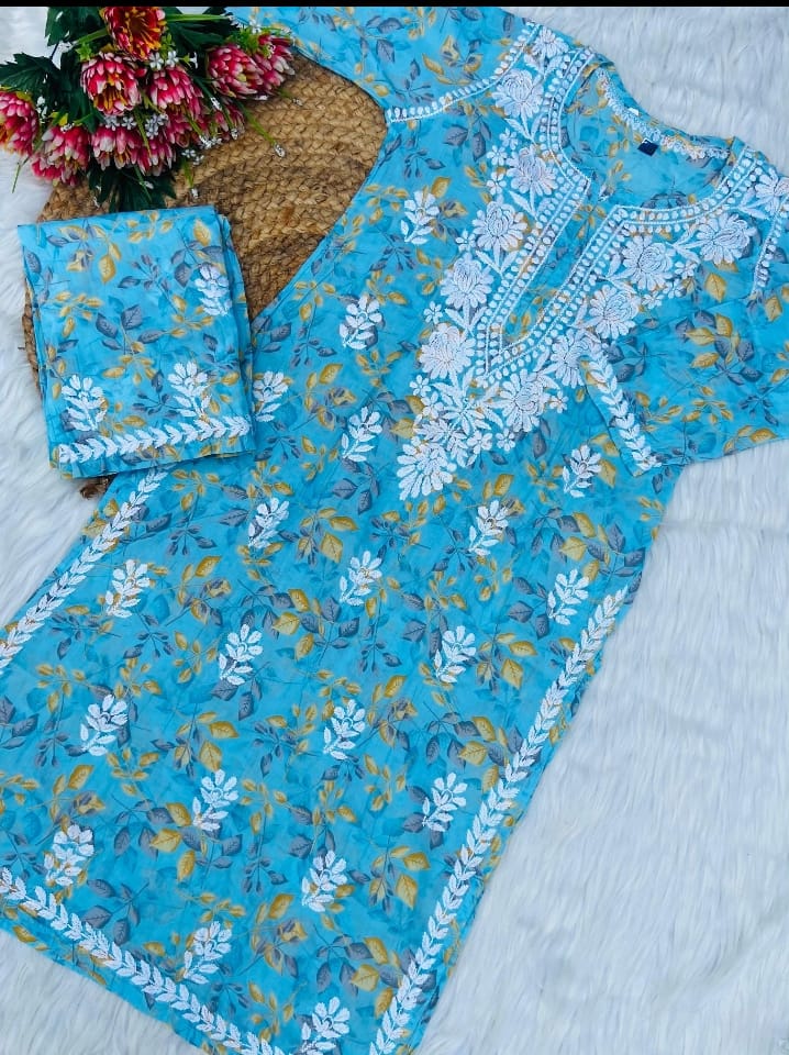Zara MulMul Cotton Chikankari Set