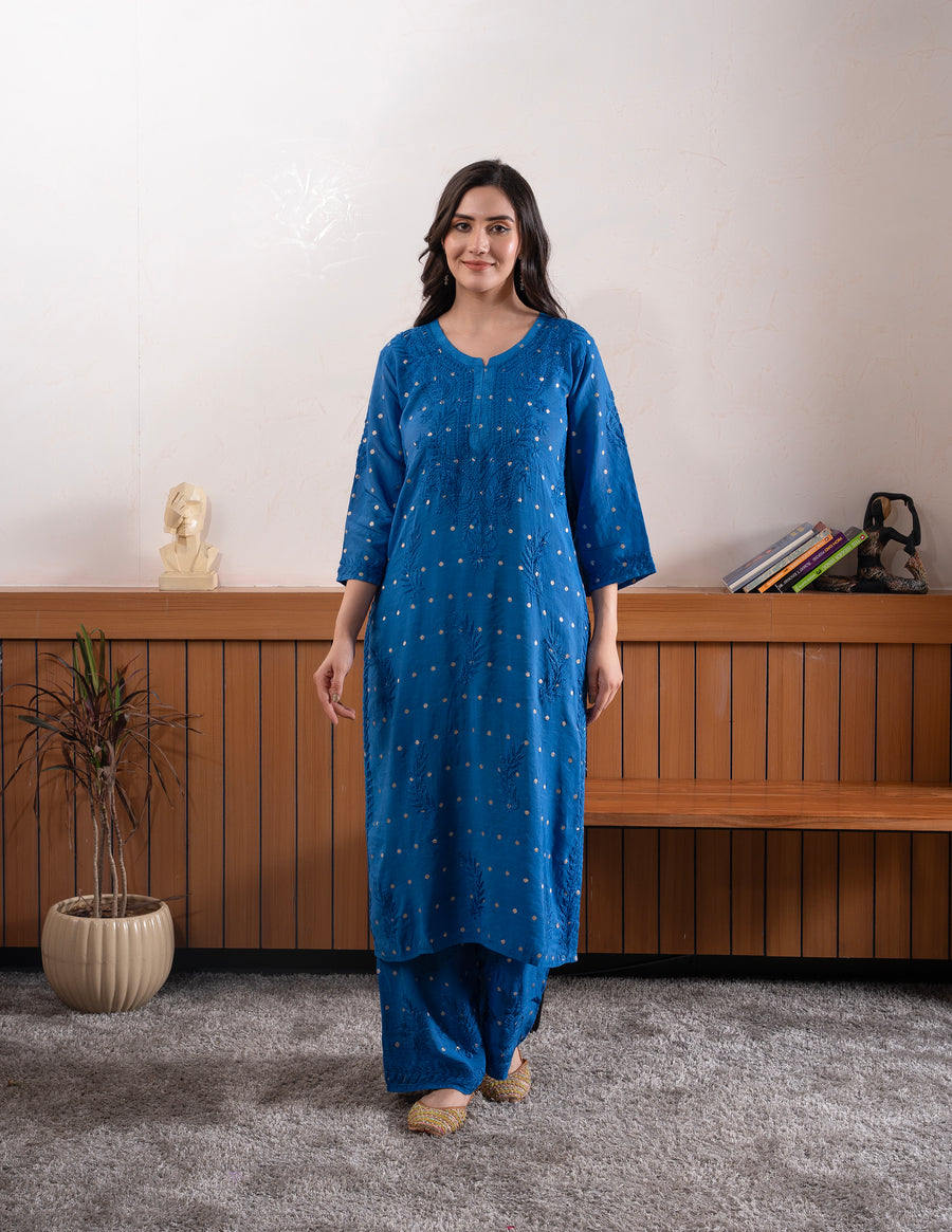 Ruhani Chanderi Silk Kurta Set