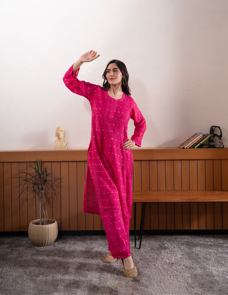 Ruhani Chanderi Silk Kurta Set