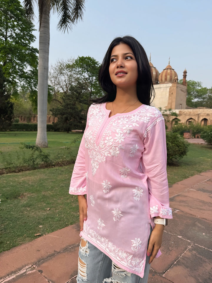 crepe short kurti