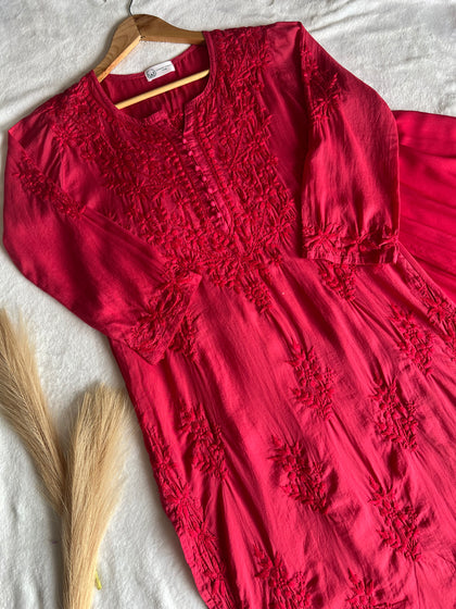 lucknowi chikan gowns