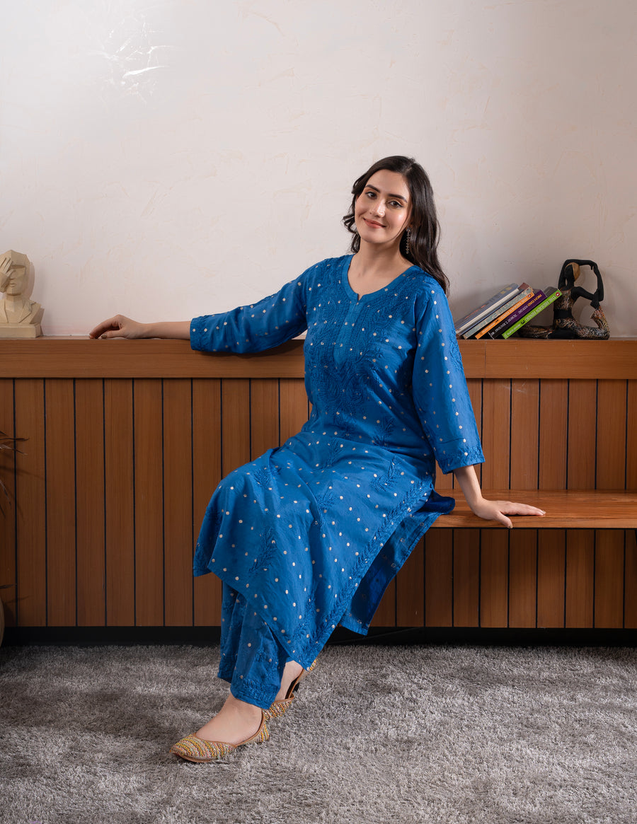 Ruhani Chanderi Silk Kurta Set