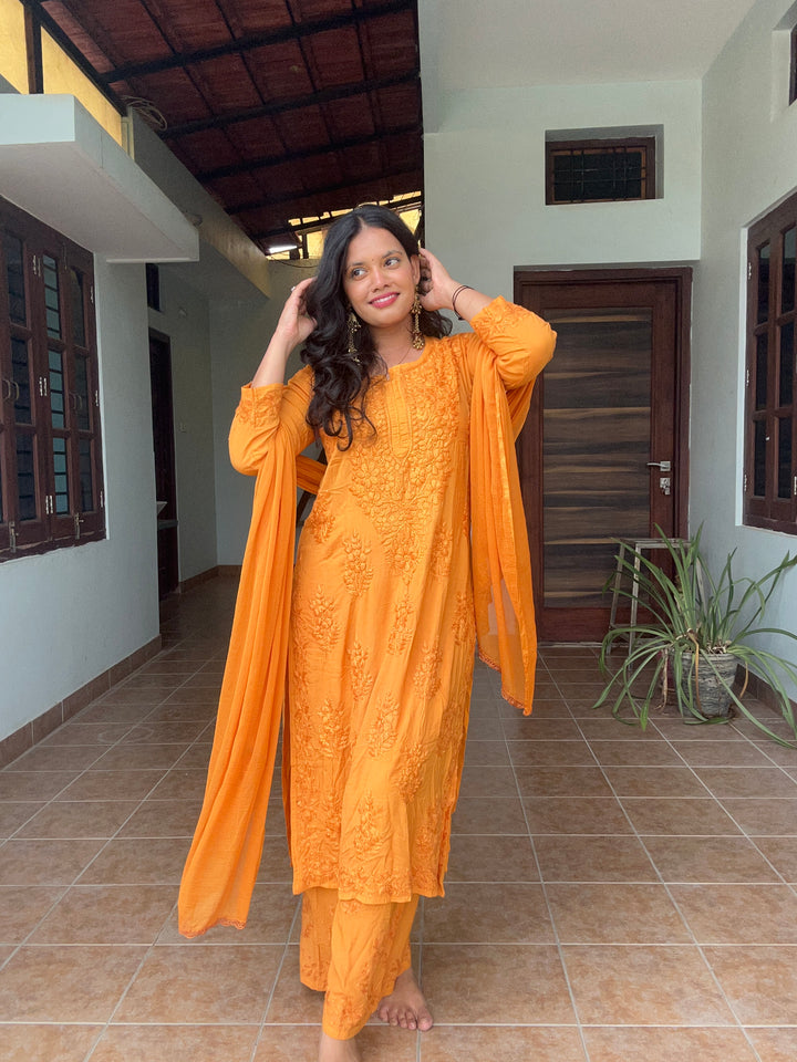 Modal Cotton Co-ord Set With Dupatta