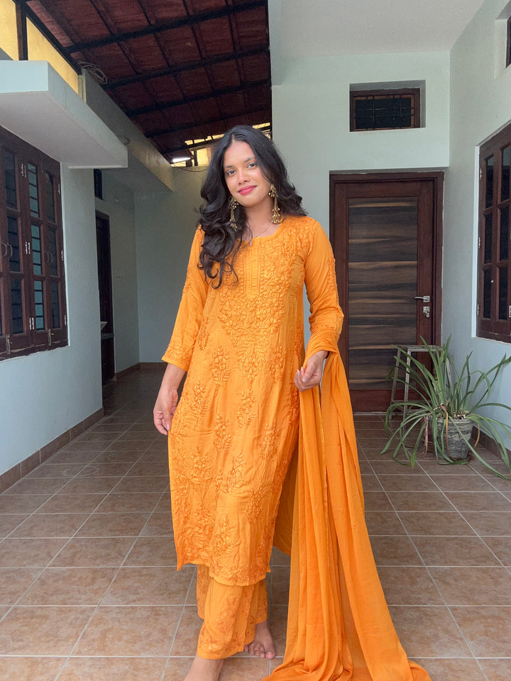 Modal Cotton Co-ord Set With Dupatta
