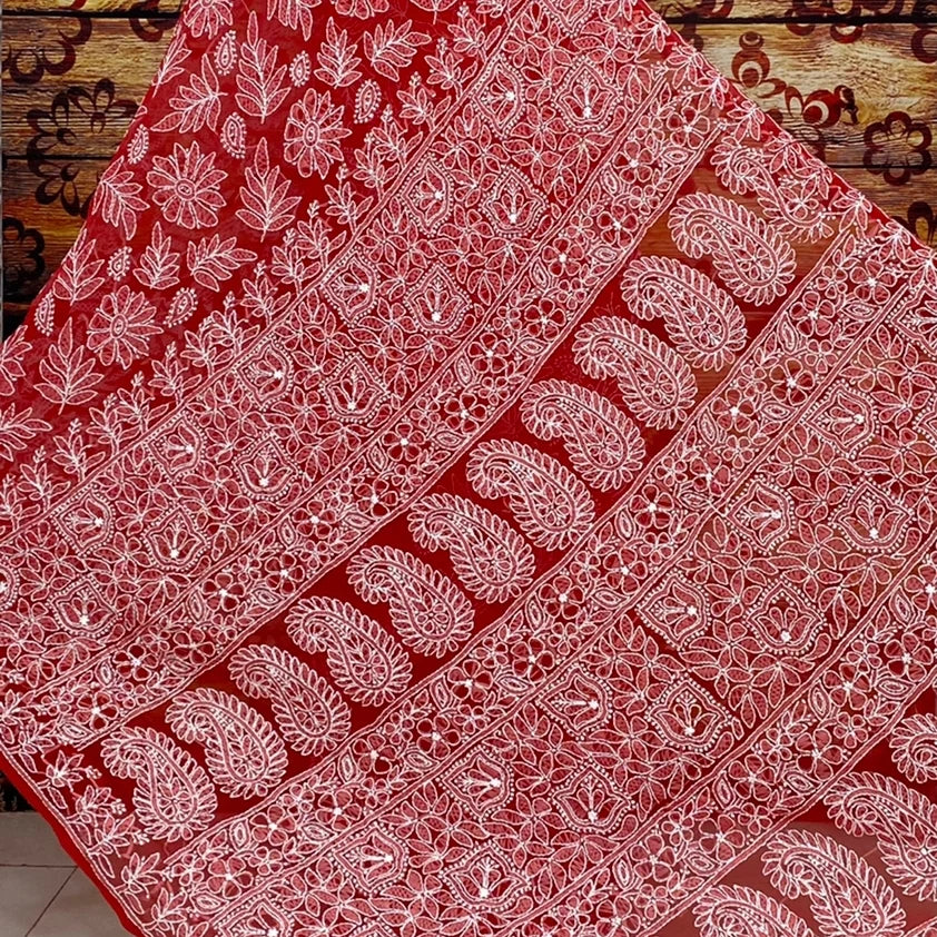Full Jaal Embroidery Sarees