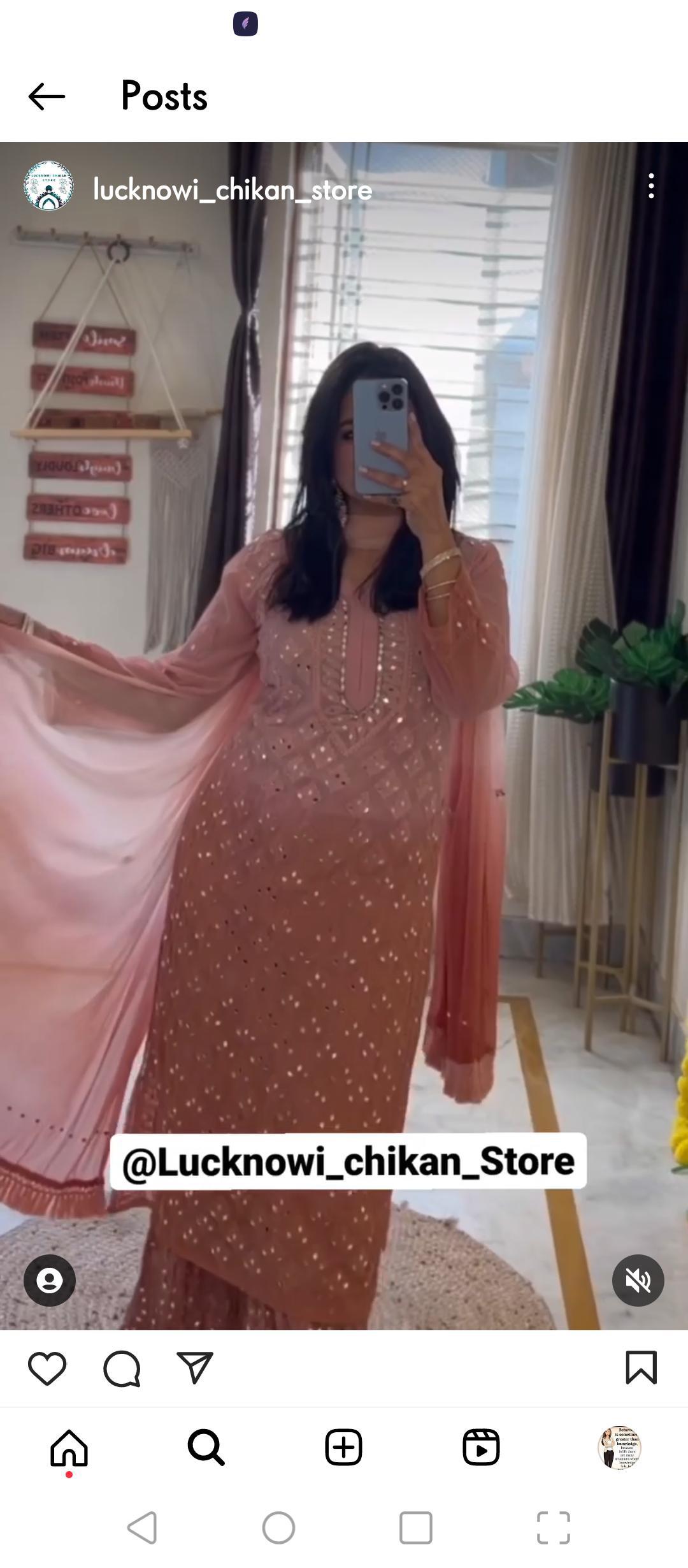 Akriti Carrot Pink Mirror Set