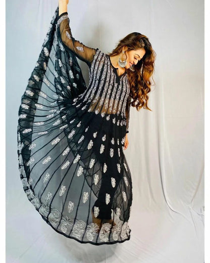 Georgette 56 Kali Anarkali Gown
