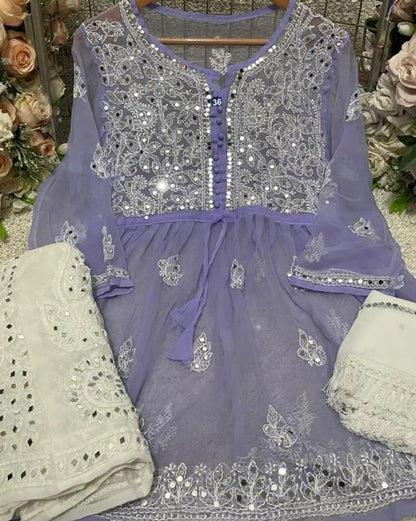 Georgette Short Kurta Set