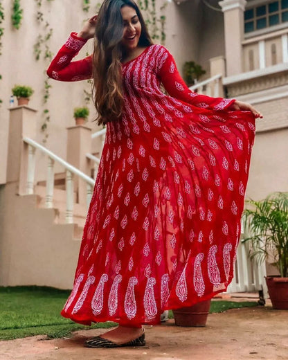 Georgette 56 Kali Anarkali Gown
